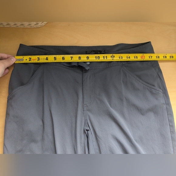 PRANA Nylon Outdoor Pants Size 12 Knee Lenght Dark Gray Color - Picture 10 of 12